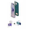 MARSİLYAN™- iPhone 17 Kılıf Vadi Klasik Serisi - Siyah 3D Antistatik Cam Ekran Koruyucu + Bilvis Titan Kamera Lens - AKYL