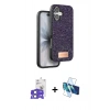 MARSİLYAN™- iPhone 17 Kılıf Vadi Klasik Serisi - Siyah 3D Antistatik Cam Ekran Koruyucu + Bilvis Titan Kamera Lens - AKMI