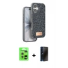 MARSİLYAN™- iPhone 17 Kılıf Vadi Klasik Serisi - Siyah 3D Antistatik Hayalet Cam Ekran Koruyucu + Raze Metal Kamera Lens - GS