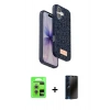 MARSİLYAN™- iPhone 17 Kılıf Vadi Klasik Serisi - Siyah 3D Antistatik Hayalet Cam Ekran Koruyucu + Raze Metal Kamera Lens - GS