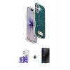 MARSİLYAN™- iPhone 17 Kılıf Vadi Klasik Serisi - Siyah 3D Antistatik Hayalet Cam Ekran Koruyucu + Bilvis Titan Kamera Lens - LA