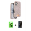 MARSİLYAN™- iPhone 17 Kılıf Vadi Klasik Serisi - Siyah 3D Antistatik Hayalet Cam Ekran Koruyucu + Raze Metal Kamera Lens - AKYL