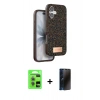 MARSİLYAN™- iPhone 17 Kılıf Vadi Klasik Serisi - Siyah 3D Antistatik Hayalet Cam Ekran Koruyucu + Raze Metal Kamera Lens - AKYL