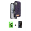 MARSİLYAN™- iPhone 17 Kılıf Vadi Klasik Serisi - Siyah 3D Antistatik Hayalet Cam Ekran Koruyucu + Raze Metal Kamera Lens - AKYL