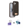 MARSİLYAN™- iPhone 17 Kılıf Vadi Klasik Serisi - Siyah 3D Antistatik Seramik Nano Ekran Koruyucu + Bilvis Titan Kamera Lens - AKYL