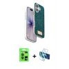 MARSİLYAN™- iPhone 17 Kılıf Vadi Klasik Serisi - Siyah 3D Antistatik Seramik Nano Ekran Koruyucu + Raze Metal Kamera Lens - GI