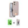 MARSİLYAN™- iPhone 17 Kılıf Vadi Klasik Serisi - Siyah Bilvis 3D Cam Ekran Koruyucu + Raze Metal Kamera Lens - AKMR