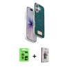 MARSİLYAN™- iPhone 17 Kılıf Vadi Klasik Serisi - Siyah Bilvis 3D Cam Ekran Koruyucu + Raze Metal Kamera Lens - AKMR