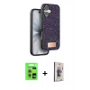 MARSİLYAN™- iPhone 17 Kılıf Vadi Klasik Serisi - Siyah Bilvis 3D Cam Ekran Koruyucu + Raze Metal Kamera Lens - AKMR