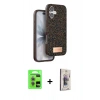 MARSİLYAN™- iPhone 17 Kılıf Vadi Klasik Serisi - Siyah Bilvis 3D Cam Ekran Koruyucu + Raze Metal Kamera Lens - AKMR