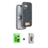 MARSİLYAN™- iPhone 17 Kılıf Vadi Klasik Serisi - Siyah Bilvis 3D Cam Ekran Koruyucu + Raze Metal Kamera Lens - AKMR