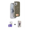 MARSİLYAN™- iPhone 17 Kılıf Vadi Klasik Serisi - Siyah Bilvis 3D Cam Ekran Koruyucu + Bilvis Titan Kamera Lens - GS