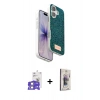 MARSİLYAN™- iPhone 17 Kılıf Vadi Klasik Serisi - Siyah Bilvis 3D Cam Ekran Koruyucu + Bilvis Titan Kamera Lens - GS