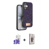 MARSİLYAN™- iPhone 17 Kılıf Vadi Klasik Serisi - Siyah Bilvis 3D Cam Ekran Koruyucu + Bilvis Titan Kamera Lens - GS