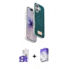 MARSİLYAN™- iPhone 17 Kılıf Vadi Klasik Serisi - Siyah Bilvis 5in1 3D Magic Cam Ekran Koruyucu + Açık Mavi Bilvis Titan Kamera Lens