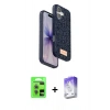 MARSİLYAN™- iPhone 17 Kılıf Vadi Klasik Serisi - Siyah Bilvis 5in1 3D Magic Cam Ekran Koruyucu + Raze Metal Kamera Lens - AKYL