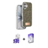 MARSİLYAN™- iPhone 17 Kılıf Vadi Klasik Serisi - Siyah Bilvis 5in1 3D Magic Cam Ekran Koruyucu + Bilvis Titan Kamera Lens - SH