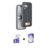 MARSİLYAN™- iPhone 17 Kılıf Vadi Klasik Serisi - Siyah Bilvis 5in1 3D Magic Cam Ekran Koruyucu + Bilvis Titan Kamera Lens - AKYL
