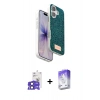 MARSİLYAN™- iPhone 17 Kılıf Vadi Klasik Serisi - Siyah Bilvis 5in1 3D Magic Cam Ekran Koruyucu + Bilvis Titan Kamera Lens - SH