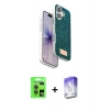 MARSİLYAN™- iPhone 17 Kılıf Vadi Klasik Serisi - Siyah Bilvis 5in1 3D Magic Cam Ekran Koruyucu + Raze Metal Kamera Lens - GI