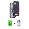 MARSİLYAN™- iPhone 17 Kılıf Vadi Klasik Serisi - Siyah Bilvis 5in1 3D Magic Cam Ekran Koruyucu + Raze Metal Kamera Lens - GI