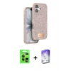 MARSİLYAN™- iPhone 17 Kılıf Vadi Klasik Serisi - Siyah Bilvis 5in1 3D Magic Cam Ekran Koruyucu + Raze Metal Kamera Lens - GI