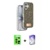 MARSİLYAN™- iPhone 17 Kılıf Vadi Klasik Serisi - Siyah Bilvis 5in1 3D Magic Cam Ekran Koruyucu + Raze Metal Kamera Lens - GI