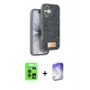 MARSİLYAN™- iPhone 17 Kılıf Vadi Klasik Serisi - Siyah Bilvis 5in1 3D Magic Cam Ekran Koruyucu + Raze Metal Kamera Lens - GI