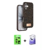 MARSİLYAN™- iPhone 17 Kılıf Vadi Klasik Serisi - Siyah Bilvis 5in1 5D Magic Hayalet Cam Ekran Koruyucu + Açık Yeşil Raze Metal Kamera Lens