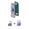 MARSİLYAN™- iPhone 17 Kılıf Vadi Klasik Serisi - Siyah Bilvis 5in1 5D Magic Hayalet Cam Ekran Koruyucu + Bilvis Titan Kamera Lens - AKMI