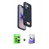 MARSİLYAN™- iPhone 17 Kılıf Vadi Klasik Serisi - Siyah Bilvis 5in1 5D Magic Hayalet Cam Ekran Koruyucu + Raze Metal Kamera Lens - AKMI
