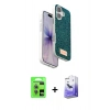MARSİLYAN™- iPhone 17 Kılıf Vadi Klasik Serisi - Siyah Bilvis 5in1 5D Magic Hayalet Cam Ekran Koruyucu + Raze Metal Kamera Lens - AKMI