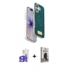 MARSİLYAN™- iPhone 17 Kılıf Vadi Klasik Serisi - Siyah Bilvis Hayalet Cam Ekran Koruyucu + Bilvis Titan Kamera Lens - SH
