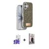 MARSİLYAN™- iPhone 17 Kılıf Vadi Klasik Serisi - Siyah Bilvis Hayalet Cam Ekran Koruyucu + Bilvis Titan Kamera Lens - SH
