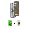 MARSİLYAN™- iPhone 17 Kılıf Vadi Klasik Serisi - Siyah Joko Magic 5D Hayalet Cam + Raze Metal Kamera Lens - GI