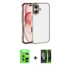 MARSİLYAN™- iPhone 17 Kılıf Vadi Minimal - Şeffaf 360 Full Body Arka Koruyucu + Raze Metal Kamera Lens - AKMI