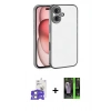 MARSİLYAN™- iPhone 17 Kılıf Vadi Minimal - Şeffaf 360 Full Body Arka Koruyucu + Bilvis Titan Kamera Lens - GS