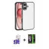 MARSİLYAN™- iPhone 17 Kılıf Vadi Minimal - Şeffaf 360 Full Body Arka Koruyucu + Bilvis Titan Kamera Lens - SH