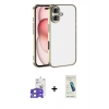 MARSİLYAN™- iPhone 17 Kılıf Vadi Minimal - Şeffaf Pasifik Cam Ekran Koruyucu + Açık Mavi Bilvis Titan Kamera Lens