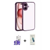 MARSİLYAN™- iPhone 17 Kılıf Vadi Minimal - Şeffaf Pasifik Cam Ekran Koruyucu + Bilvis Titan Kamera Lens - AKYL