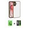 MARSİLYAN™- iPhone 17 Kılıf Vadi Minimal - Siyah 360 Mat Full Body Arka Koruyucu + Raze Metal Kamera Lens - AKMI