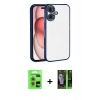 MARSİLYAN™- iPhone 17 Kılıf Vadi Minimal - Siyah 360 Mat Full Body Arka Koruyucu + Raze Metal Kamera Lens - AKMR