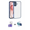 MARSİLYAN™- iPhone 17 Kılıf Vadi Minimal - Siyah 3D Antistatik Seramik Nano Ekran Koruyucu + Bilvis Titan Kamera Lens - AKMI