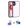 MARSİLYAN™- iPhone 17 Kılıf Vadi Minimal - Siyah 3D Antistatik Seramik Nano Ekran Koruyucu + Bilvis Titan Kamera Lens - AKMI