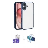 MARSİLYAN™- iPhone 17 Kılıf Vadi Minimal - Siyah 3D Antistatik Seramik Nano Ekran Koruyucu + Bilvis Titan Kamera Lens - GS