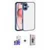 MARSİLYAN™- iPhone 17 Kılıf Vadi Minimal - Siyah Bilvis 3D Cam Ekran Koruyucu + Bilvis Titan Kamera Lens - AKYL