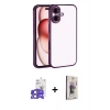 MARSİLYAN™- iPhone 17 Kılıf Vadi Minimal - Siyah Bilvis 3D Cam Ekran Koruyucu + Bilvis Titan Kamera Lens - AKYL