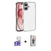 MARSİLYAN™- iPhone 17 Kılıf Vadi Minimal - Siyah Bilvis 3D Cam Ekran Koruyucu + Bilvis Titan Kamera Lens - AKYL