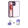 MARSİLYAN™- iPhone 17 Kılıf Vadi Minimal - Siyah Bilvis 5in1 3D Magic Cam Ekran Koruyucu + Bilvis Titan Kamera Lens - AKMI