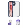 MARSİLYAN™- iPhone 17 Kılıf Vadi Minimal - Siyah Bilvis 5in1 3D Magic Cam Ekran Koruyucu + Bilvis Titan Kamera Lens - AKYL